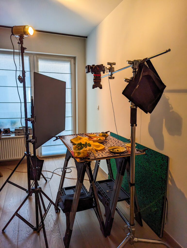 Food photography behind the scenes